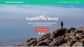 How to Create a Website Landing Page Using HTML and CSS | Simple Web Page Design Tutorial