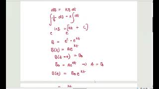 Continuous growth models  Growth of a Bacterial population