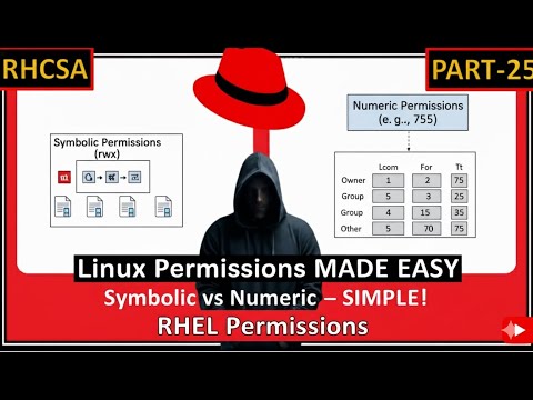 Managing Permissions in Red Hat Linux | Symbolic & Numeric Method Explained | RHCSA | Part-25