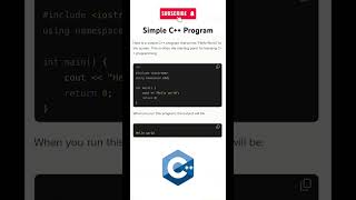 Simple C++ Program #tech #programming #language #cpp #java #applications #webapp #automation