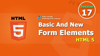 HTML5 New Form Elements For HTML Form Design Session 17 | Tutor Pratik
