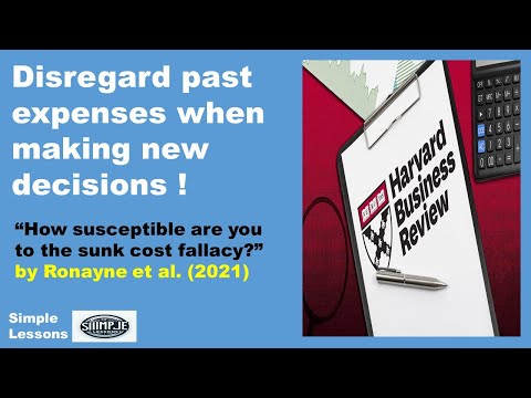 [Harvard Business Review] The Sunk Cost Effect: What Is It? (2021)
