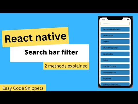Let's build a Search Filter in React Native  using Flatlist🔥