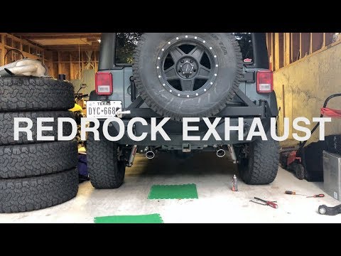 RedRock 4x4 Dual Axle-Back Jeep Wrangler JK - Install and Review 4K - $200 Best Bang for your Buck??