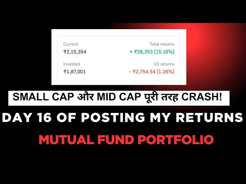 Day 16: Mutual Fund Portfolio Returns 📉 | Small Cap और Mid Cap पूरी तरह Crash! | Grow Money