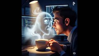 When Your Code Is Haunted by a Semicolon 👻💻#AIArt #FunnyCoding #DebuggingNightmares
