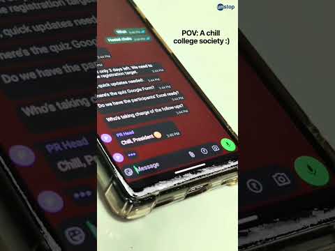 POV: An average college society