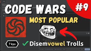Disemvowel TROLLS - Codewars Popular Katas SOLVED #9