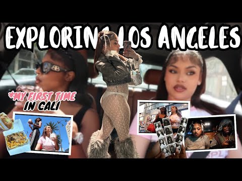 My first time in LA | exploring downtown, grwm + diml with bestie , SKIMS event, beach visit, etc