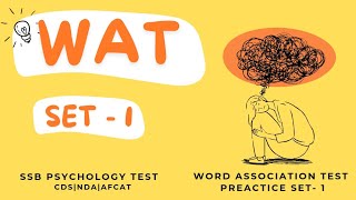 WAT Practice Set - 1 for psychology for SSB Interview