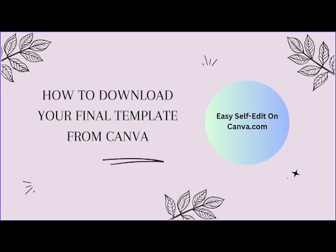 How to download your final Template from Canva