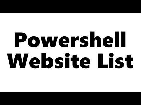 Powershell WebsiteList