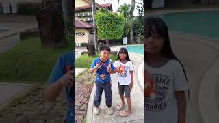 Blue funny dance in the pool #55 #shorts #margaux #angrypacman #short #blue #funnyvideos