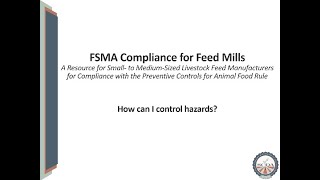 SC FSMA Compliance – How can I control hazards?