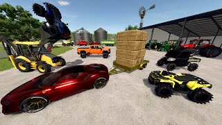 Rich Farmer Buys New Cars and Tractors for the Farm | Farming Simulator 25