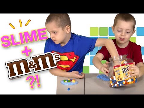 Wow!!! SLIME with M&M’s see what happens. Mixing slime with sweets