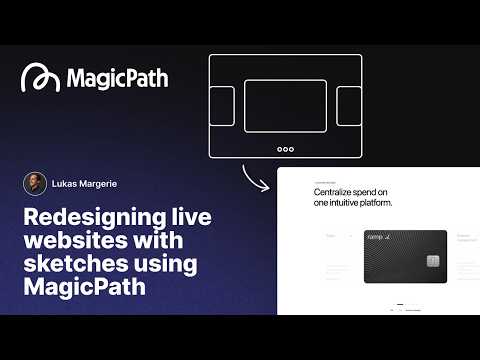 Redesigning live websites with sketches using MagicPath