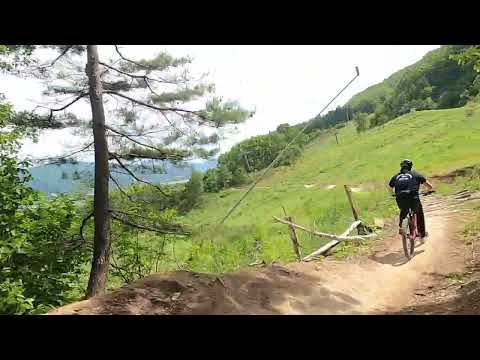 スキー場で自転車