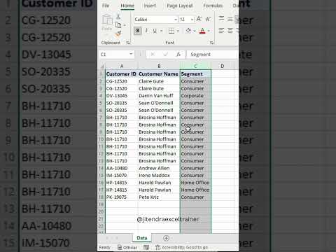 How To Move Columns using Mouse In Excel #exceltricks