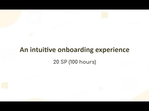 An intuitive onboarding experience
