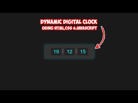 Dynamic digital clock using HTML, CSS and JavaScript | 2025