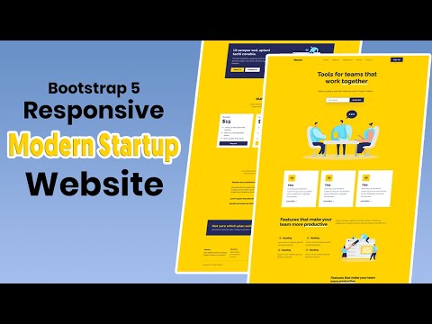 Bootstrap 5 | Responsive Modern Startup Website | HTML, Bootstrap 5 & JS | Step by Step Tutorial