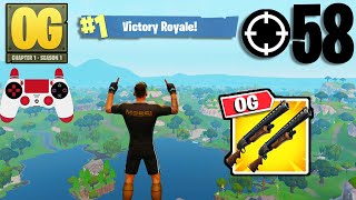 58 Elimination Solo Vs Squads Gameplay Wins (Fortnite OG Chapter 1 Season 1 PS4 Controller)