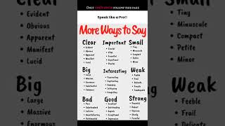 Stop Using Basic Words! 🔥 Speak Like a Pro with These Powerful Vocabulary Upgrades 💯