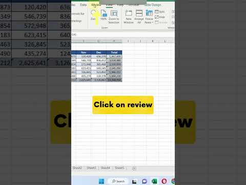 How to Lock (Protect) the Cells from Editing #exceltutoring #shorts #msexcel