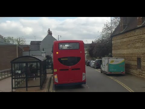 England: Northamptonshire, Bus X46 Part 2 Wellingborough to  Raunds