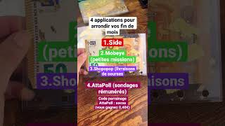 4 applications pour arrondir vos fin de mois #economiser #enveloppesbudgétaires #argent #budget
