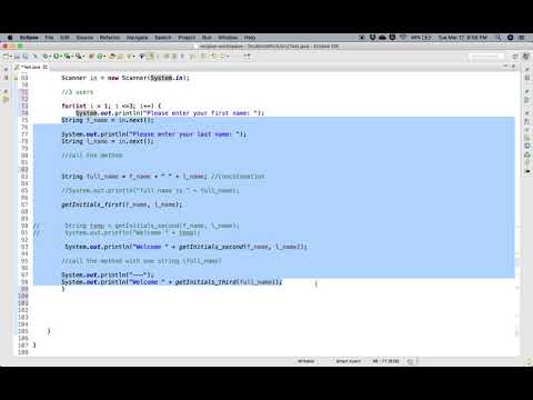 CS111 - Ch. 5 - Example: Print Initials of 3 different users
