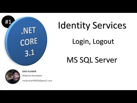 #1 How to Create Identity Service Login, Log Out and Authentication in .NET Core 3.1