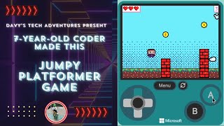 CODES & PLAYS His Own Jumpy Platformer Game! 🎮 | Kids Can Learn to Code! #codingforkids