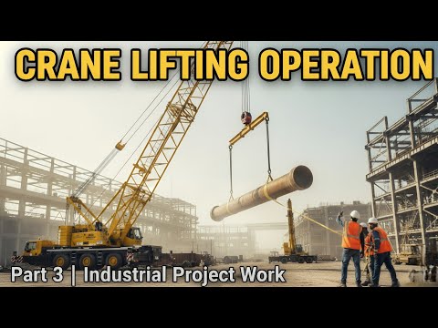 CRANE LIFTING Operation at Industrial Project Site | Heavy Machinery WORK | Part 3