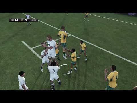 Australia throw away their lead. Farrell intercept try. Rugby Challenge 3