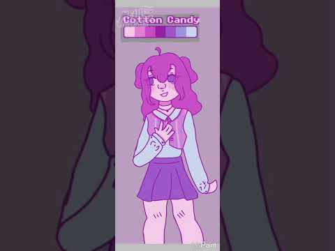 Random color pallet character! #cottoncandyart #art #speedpaint