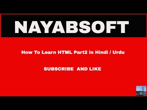 HTML: HOW TO LEARN HTML part2 in Hindi / Urdu