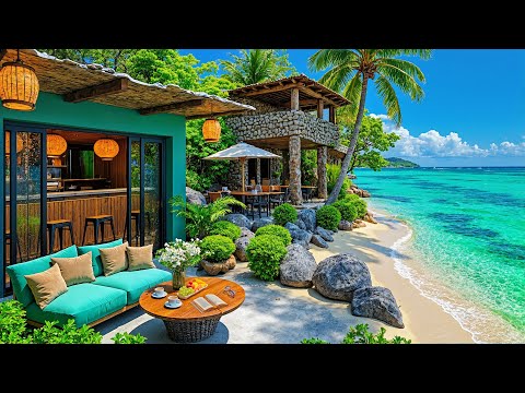 ✨ Morning Peace at Beach Café | Soft Jazz, Sea Breeze & Fruitful Moments for Work & Inner Balance