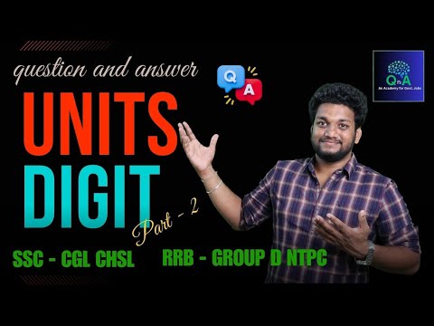 IMPORTANT QUESTIONS !! in Units Digit of a Number in Number System by Naresh Sir || #ssc #rrb #rrbgd