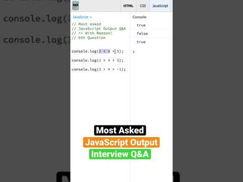 (Q-6) Most Asked JavaScript Output Q&A #important #javascript #interview #questions #react