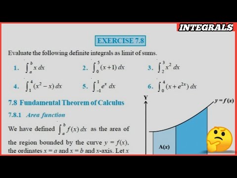 Class 12 Maths Chapter -7  Integrals : Exercise 7.8 solutions