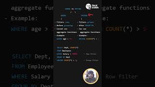 WHERE vs HAVING in SQL | Easy Explanation with Example 🔥 #sqlshorts
