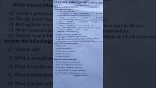 DAV Class-6 Computer Annual Exam 2021-2022