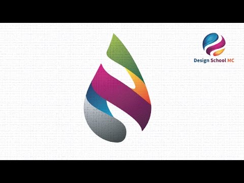 Logo Design illustrator Tutorial for beginners - Water Color Logo | Design School MC