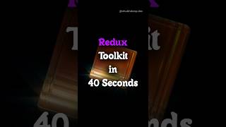 Redux Toolkit Explained! #redux #react #yotubeshorts