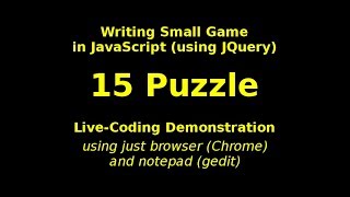 Creating 15 Puzzle game in JavaScript - part 1