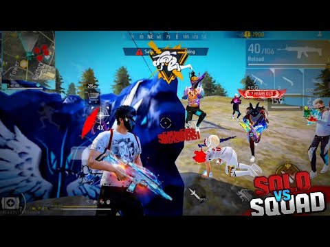 Mobile📱 solo vs squad⚡gameplay #freefire #gaming #trending 