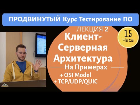 Клиент-серверная архитекрута, OSI model, TCP/UDP/QUIC. Продвинутый Курс Тестирование ПО. Занятие 2.