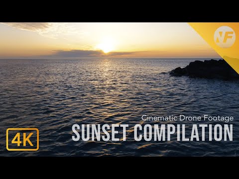Cinematic Sunset Compilation | 4K Drone Footage ~ Flyover with DJI Mavic 2